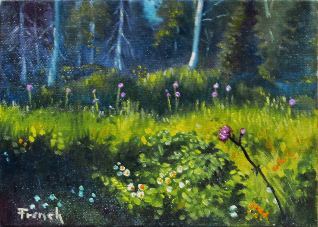 “Thistle in the Sun” 5X7 for $55.00