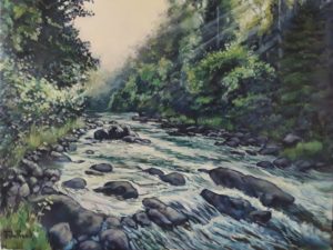 “Dead River Rush” 12 x 16 for $315