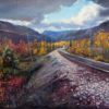 train track landscape painting for sale