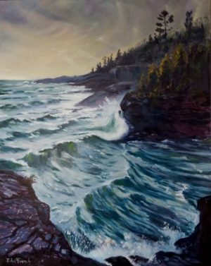 “Spray Above the Cove” 16×20 for $560.00