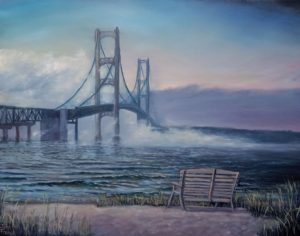 “Fog Rolling Through the Straits” 16×20 for $540