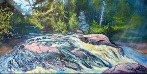 “A Ripple, Then a Rush” 12 x 24 for $504.00