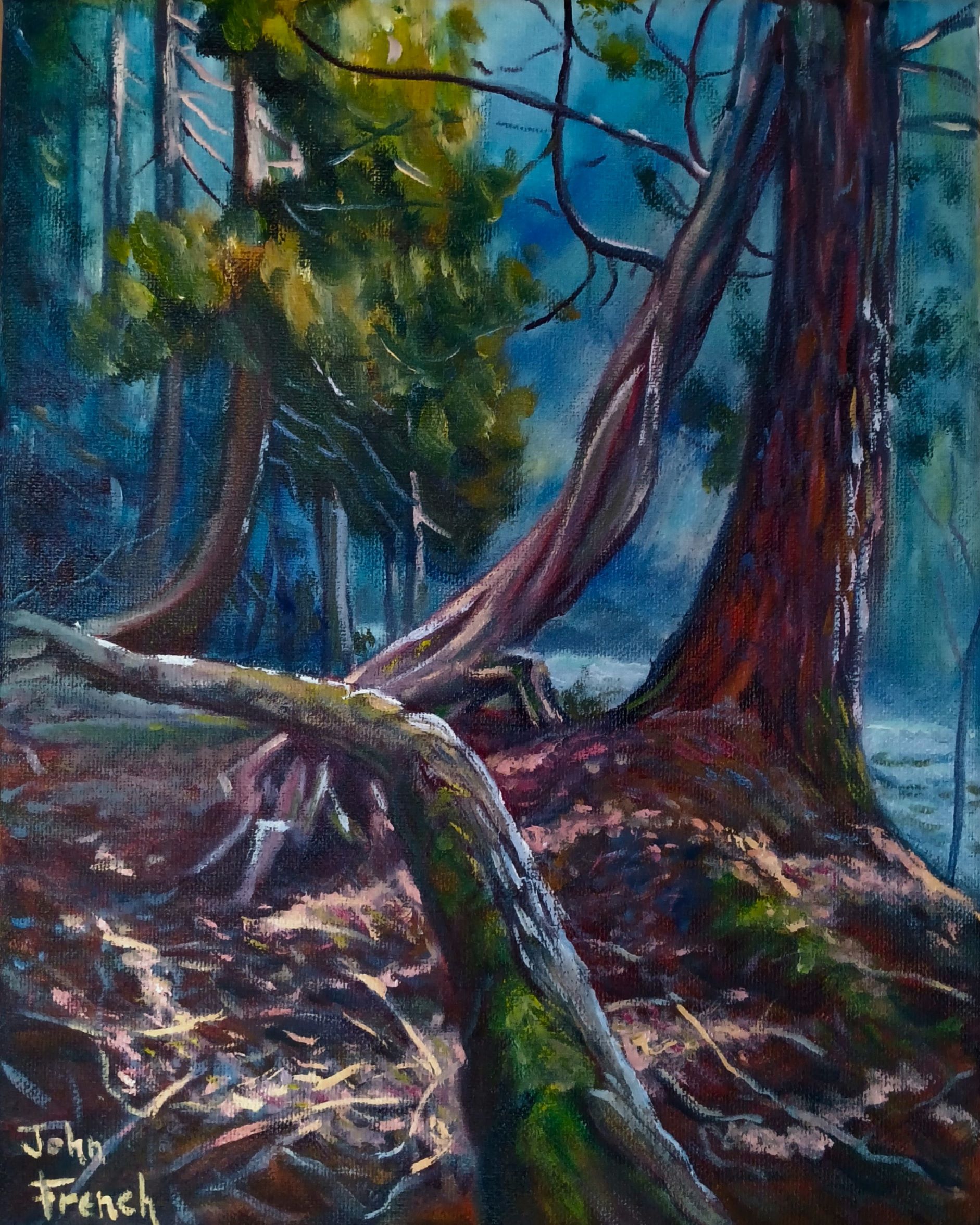 Deep Woods Convergence, 9x12 SOLD!